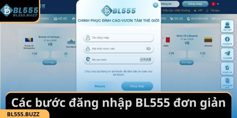 Các bước đăng nhập BL555 đơn giản và nhanh chóng cho thành viên